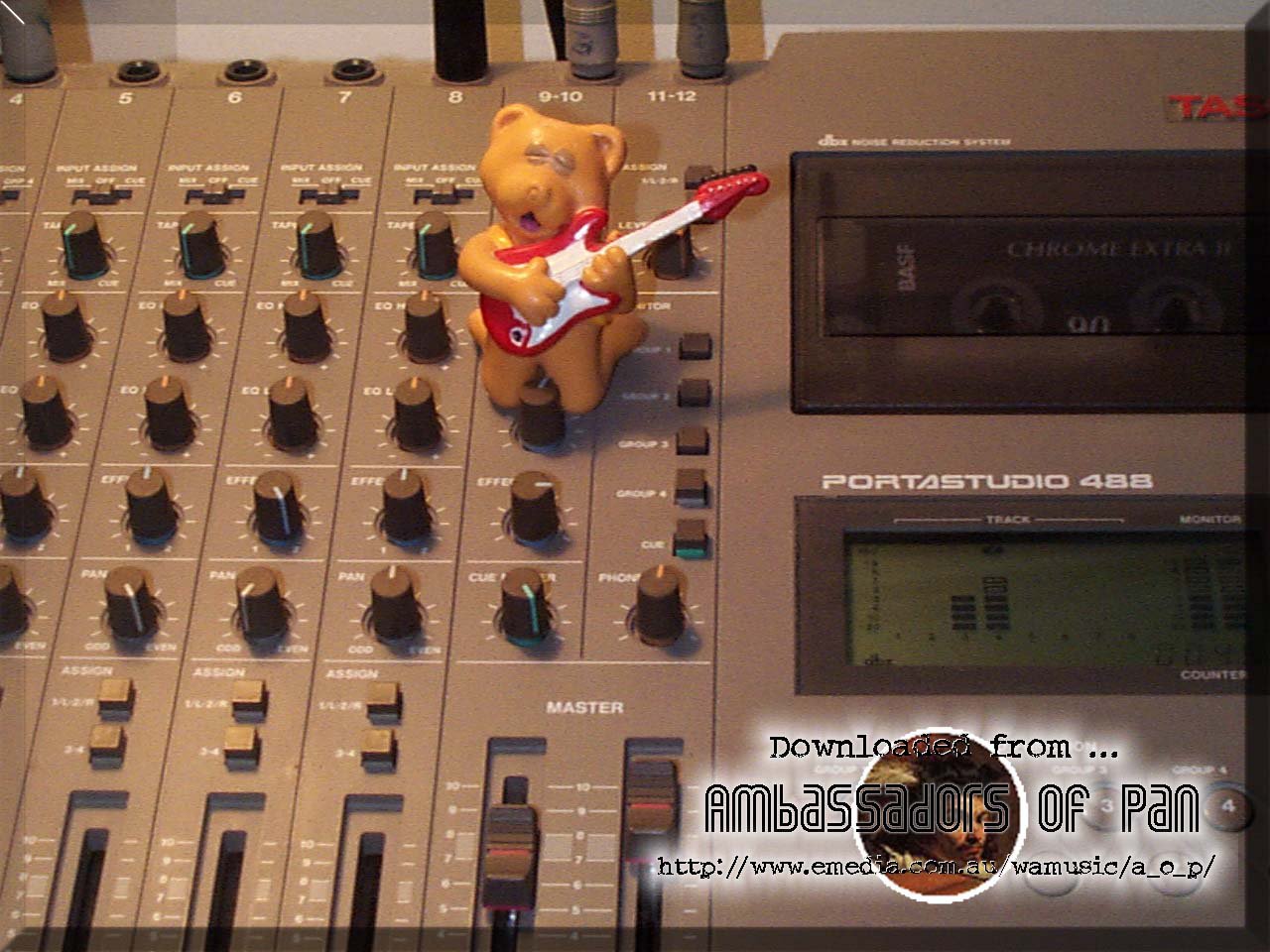 Tascam 488 with screaming guitar bear