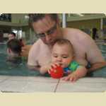 Jai's first swimming lesson