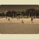 We went to the beach at Hillarys, just opposite the marina, for some fun in the sand